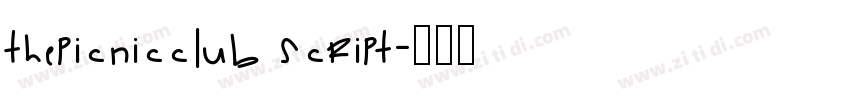 ThePicnicClub Script字体转换 ThePicnicClub Script字体转换